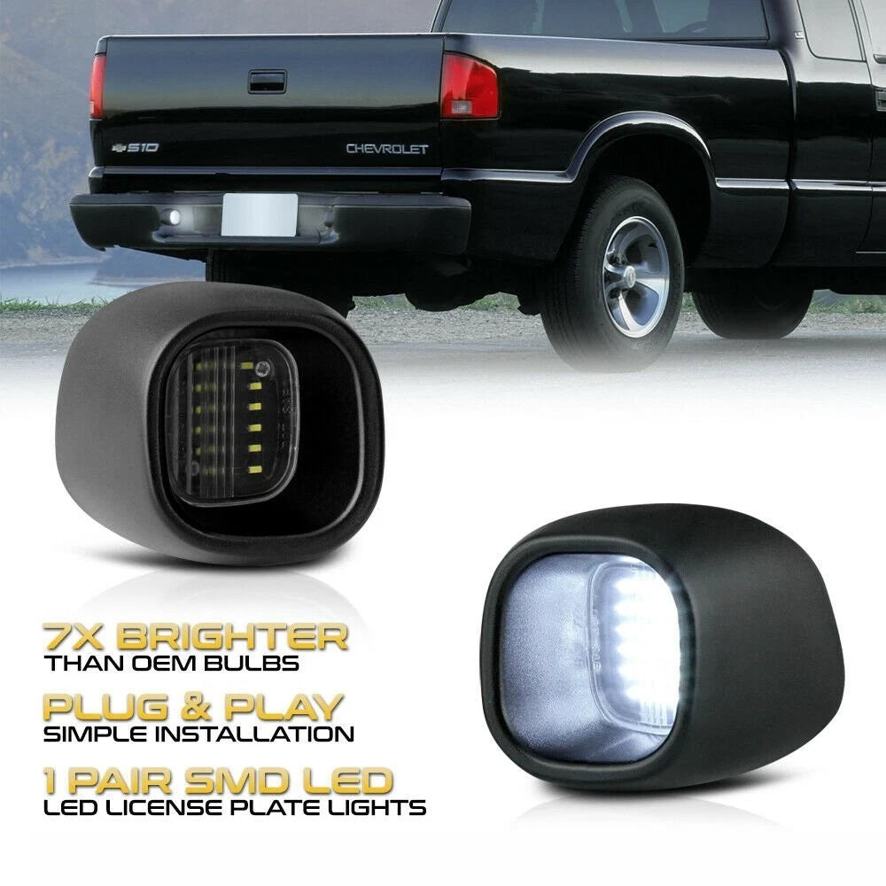 LED License Plate Tag Light Lamp for Chevy S10, GMC Jimmy (1998–2005)