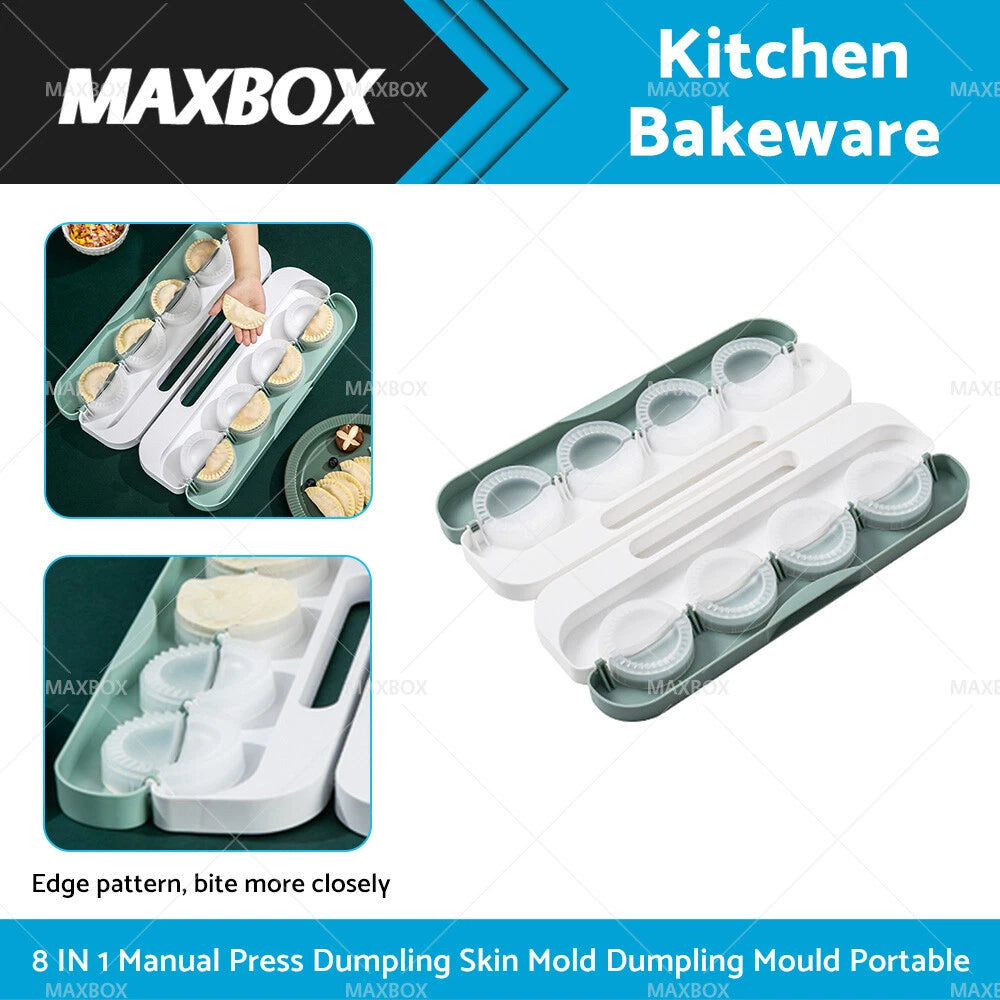 8-in-1 Dumpling Mould Maker Tool for DIY Dough Press and Wrapper