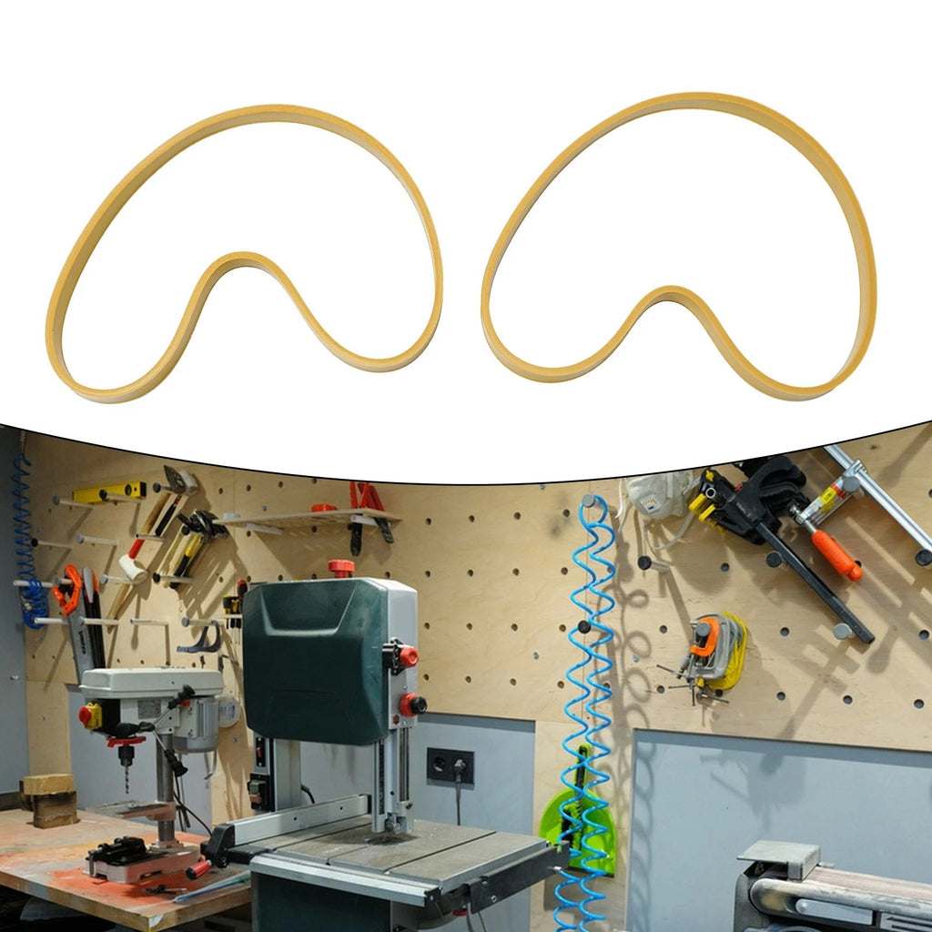 2Pcs Yellow Band Saw Rubber Band 8" X 1/2" X 0.12" Anti-skid