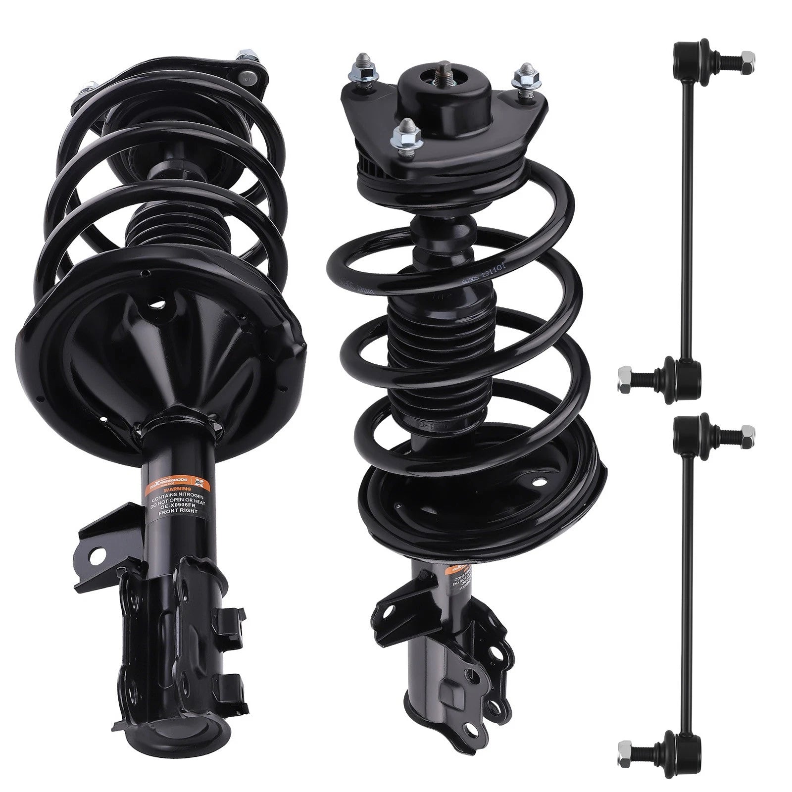 Complete Strut Set w/ Sway Bar Link for Kia Forte (2010–2013)