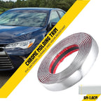 Chrome Molding Trim for Universal Automotive Trunk Body Side Bumper Strip (1.8cm)