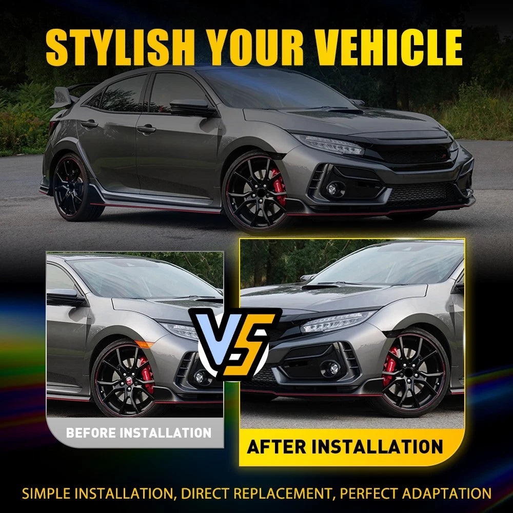Smoke Tinted Lens Bumper Side Marker Lights for Honda Civic (2016–2021)