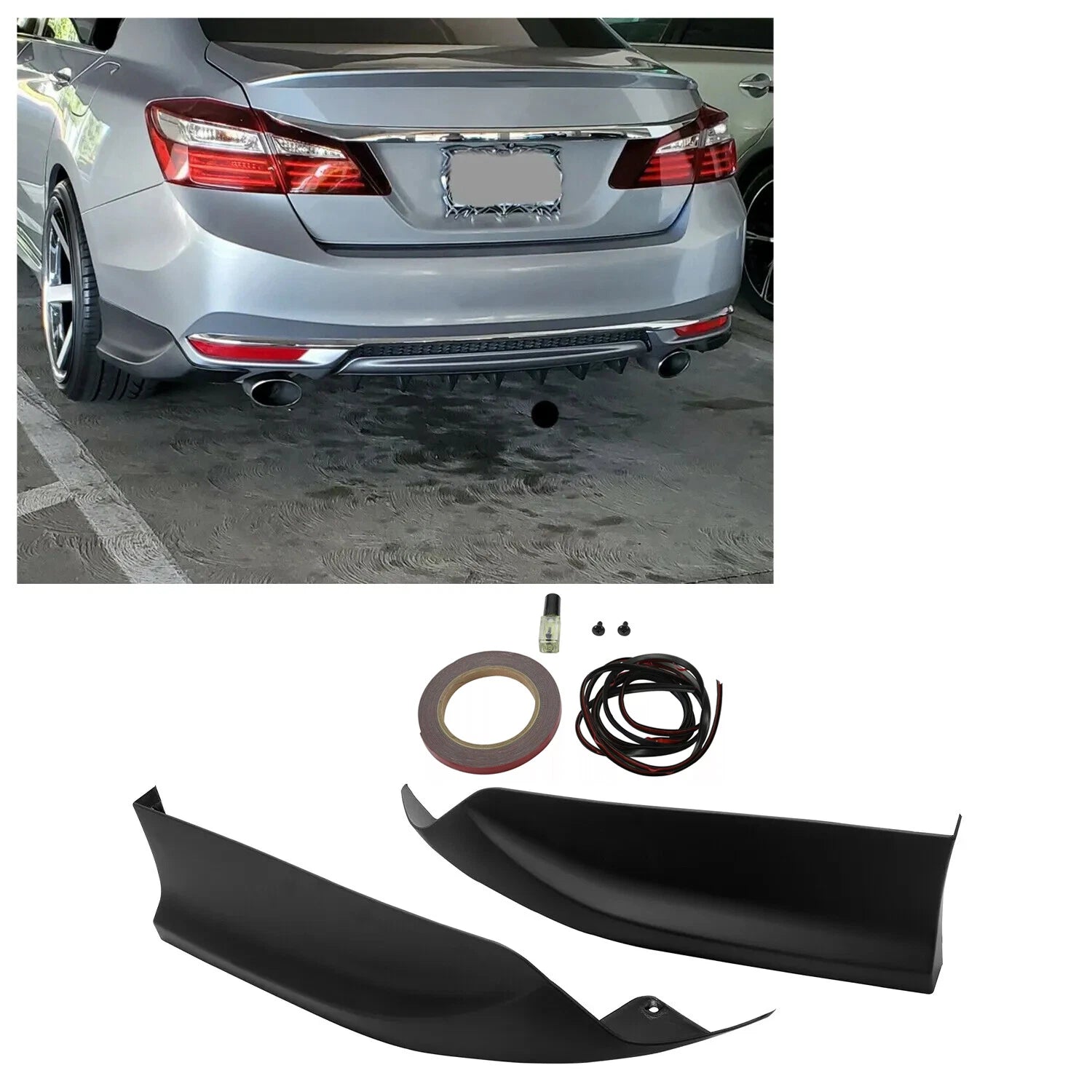 Rear Bumper Lip Splitter Spoiler for Honda Accord Sedan (2016–2017)