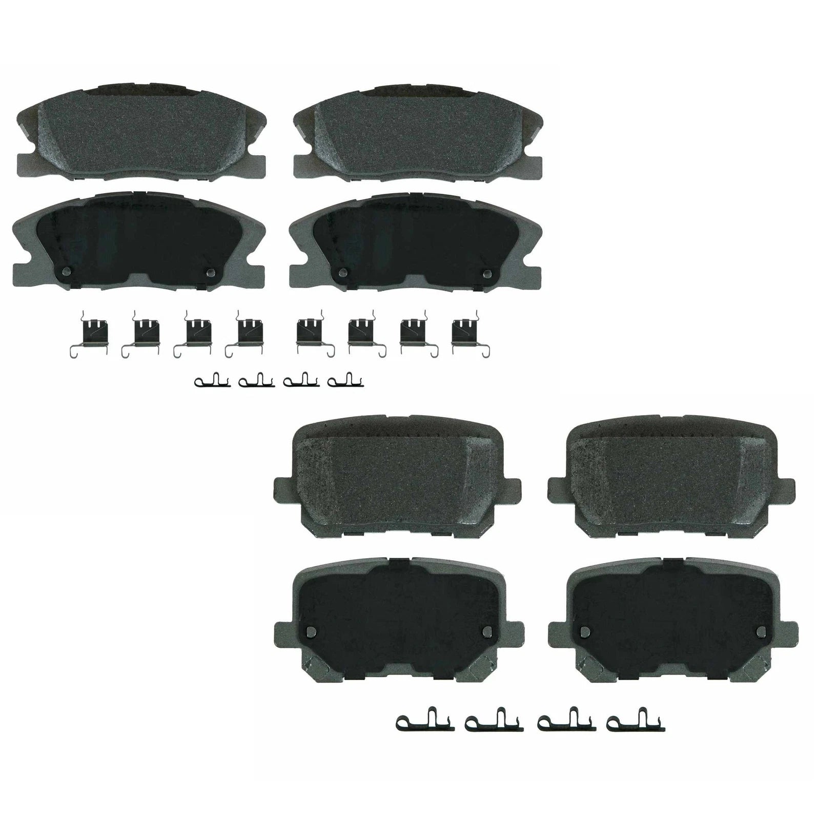 Set of 4 Brake Pads with Clips for Dodge Charger Pursuit (2014–2020)