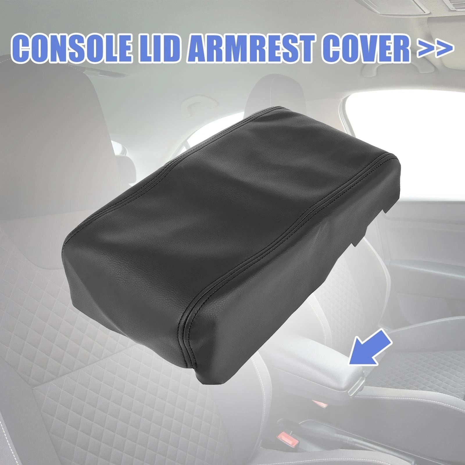 Center Console Lid Armrest Cover for Dodge Charger (2008–2010) Black
