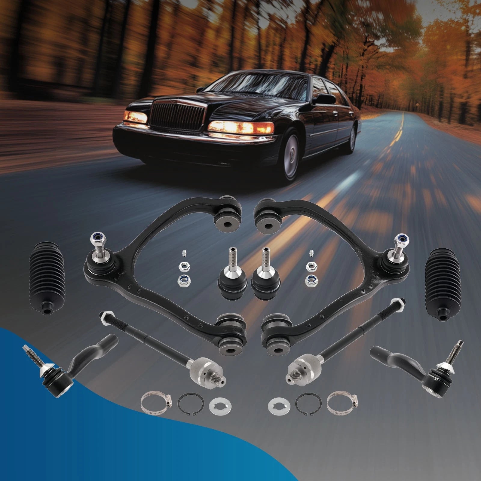 Front Suspension Control Arm Kit for Ford Crown Victoria, Town Car, Marauder (2003–2011)