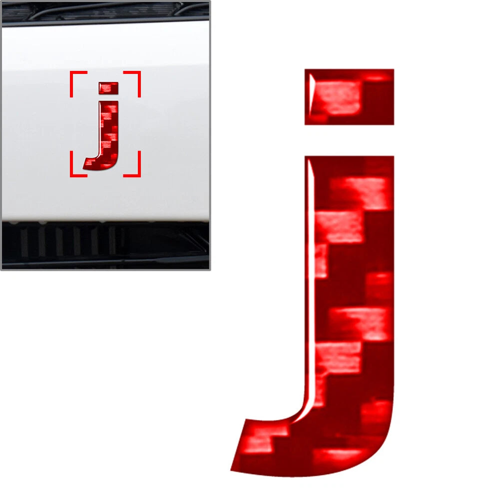 Lowercase Alphabet Letter J Decal Sticker for Universal Application