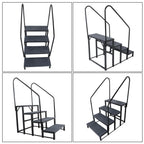 Set of 4 RV Steps for Hot Tub with 2 Handrails and Step Mat