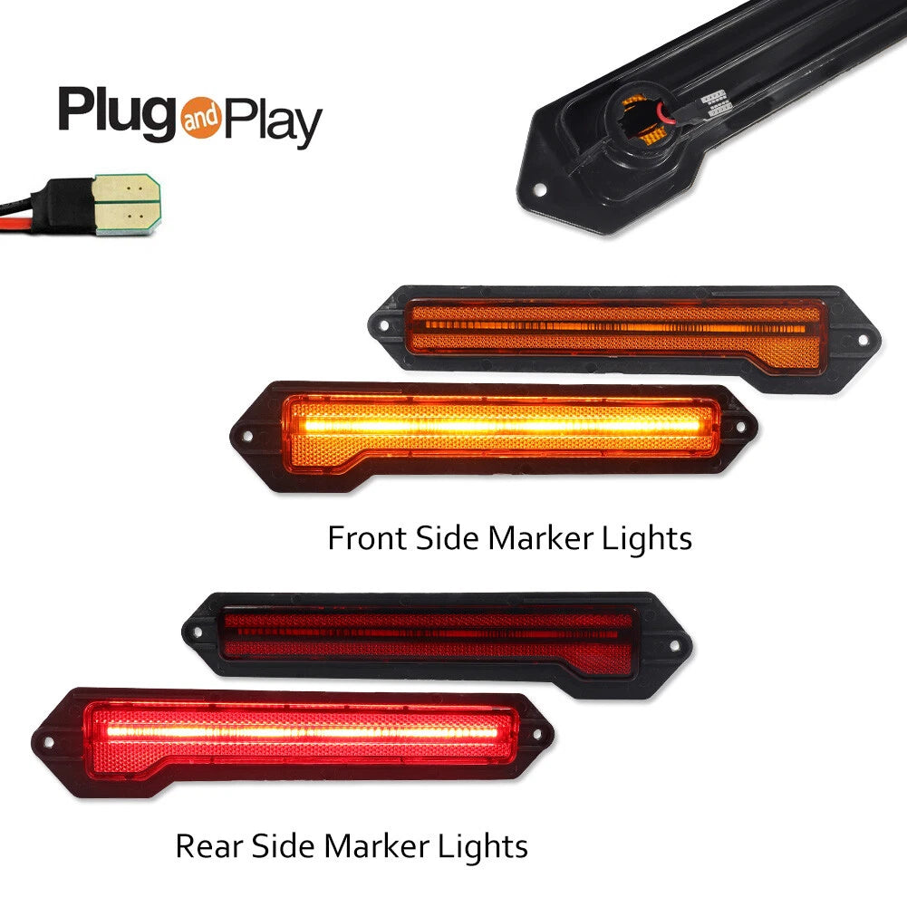 4X LED Side Marker Lights for Chevrolet Monte Carlo (1970–1972)