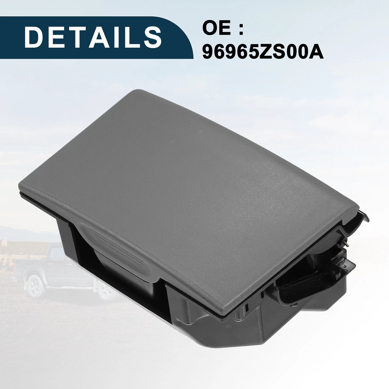Cup Holder for Nissan Frontier (2006–2021) No. 96965ZS00A, Gray