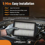 Engine Air Filter for Kia Forte (2019–2024) 28113-F2000 AF5265 WA10420 CA12057