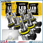 Set of 3 AUXITO 9005 9006 H11 LED Headlight Fog Light for
