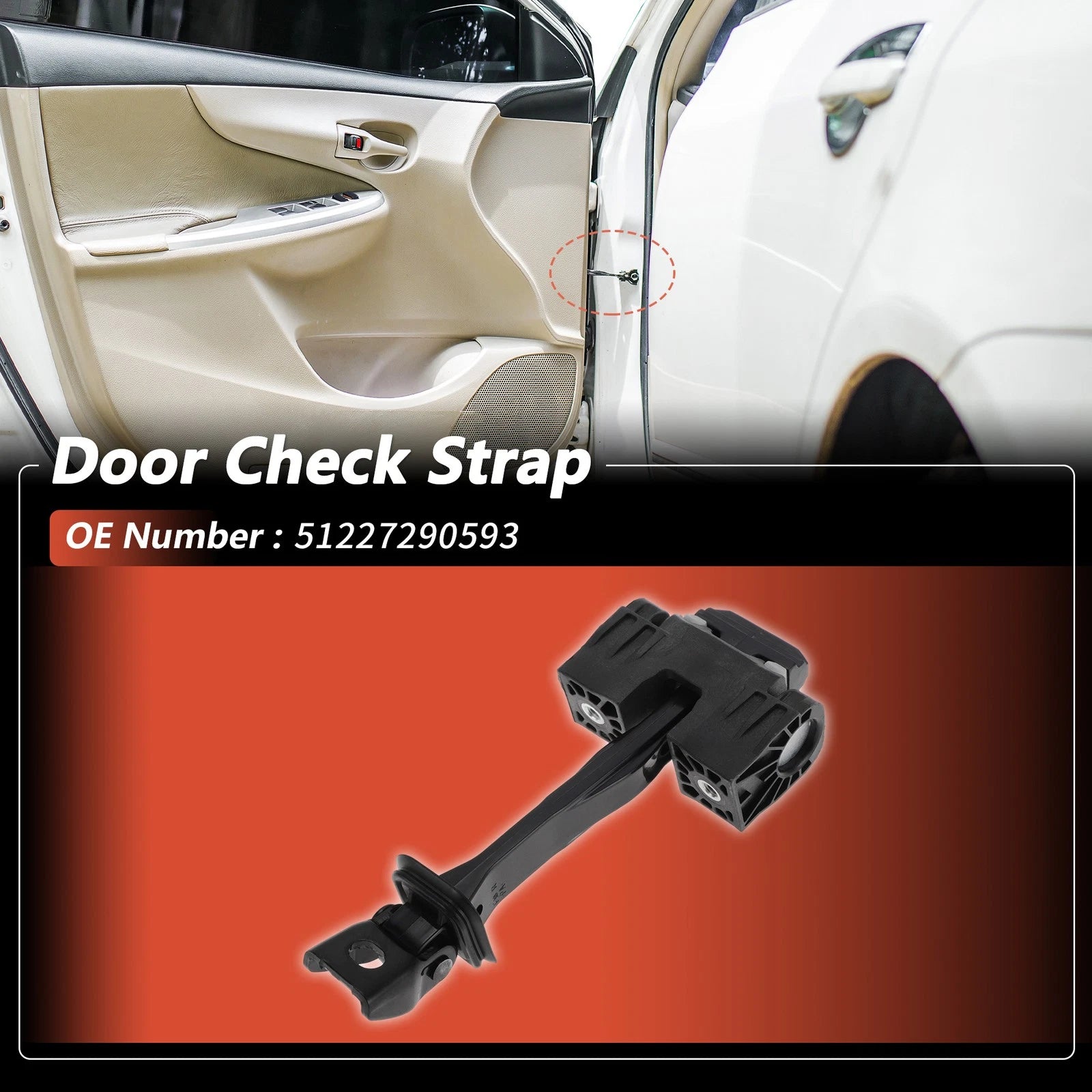 Rear Door Check Strap for BMW X6 (2015–2019) 51227290593