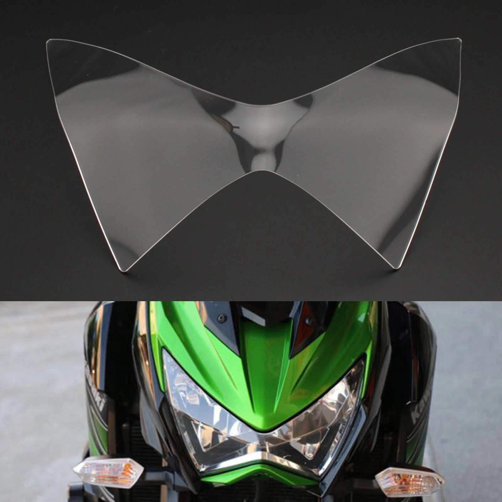 Headlight Lens Protection Cover for Kawasaki Z250 Z300 Z800 (2013–2016)
