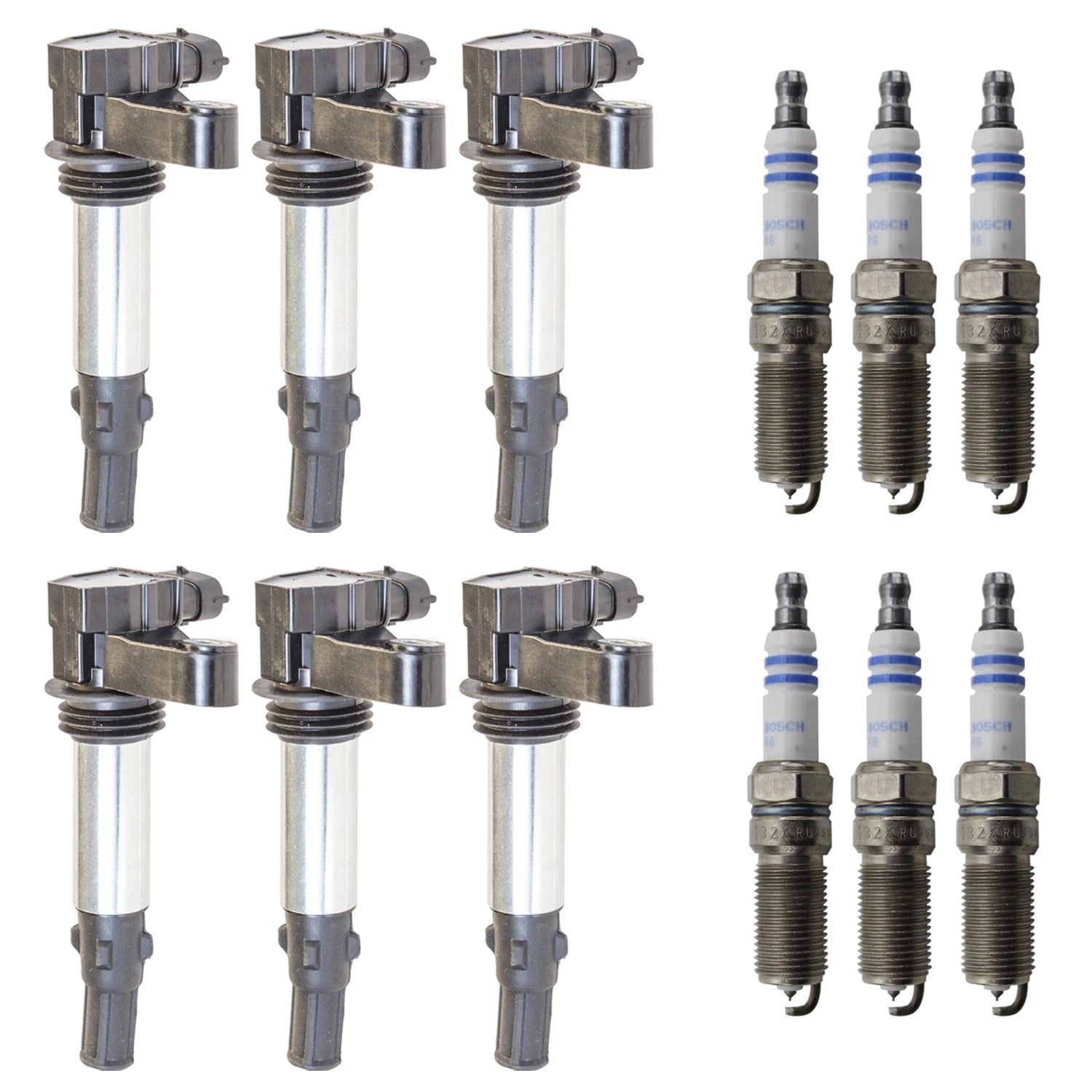 Set of 6 Ignition Coils & Spark Plugs for Cadillac CTS SRX STS V6 (2003–2019)