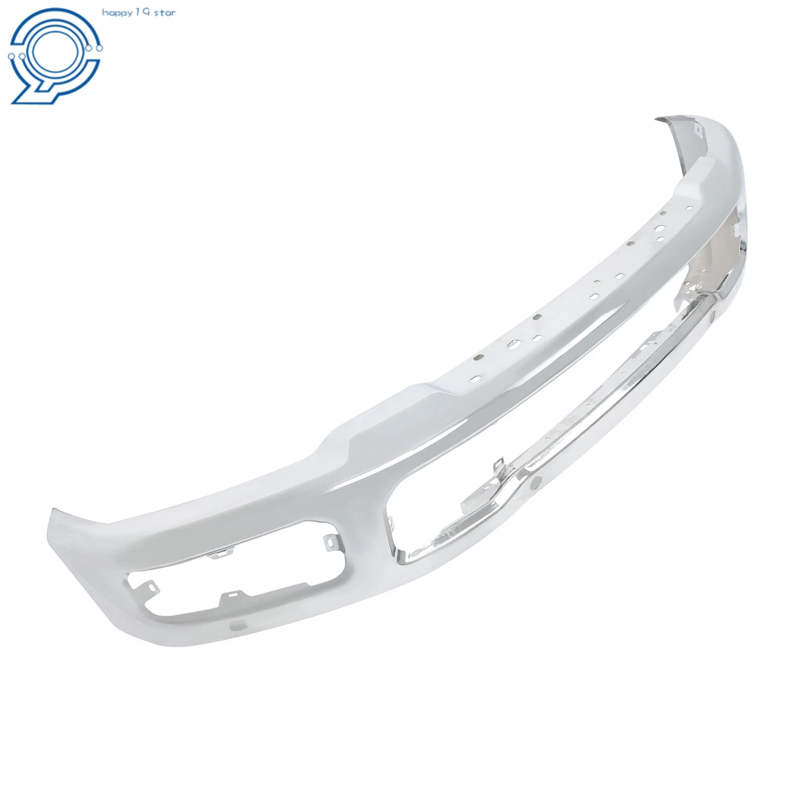 Chrome Front Bumper for Ford F250 F350 (2023–2025) with Fog & Sensor Holes