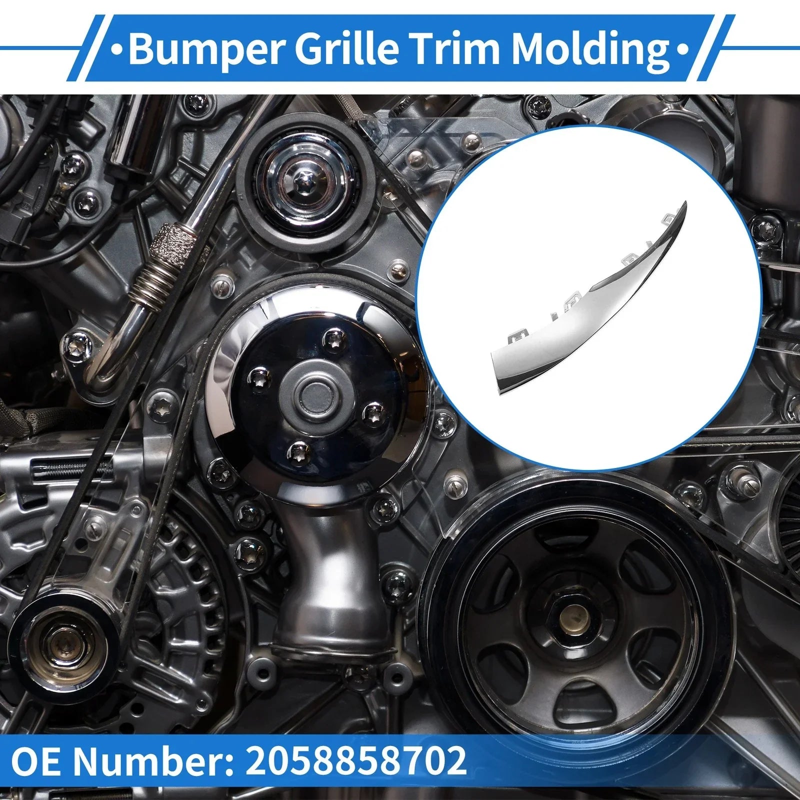 Front Right Bumper Grille Trim for Mercedes-Benz W205 (2019-2021)