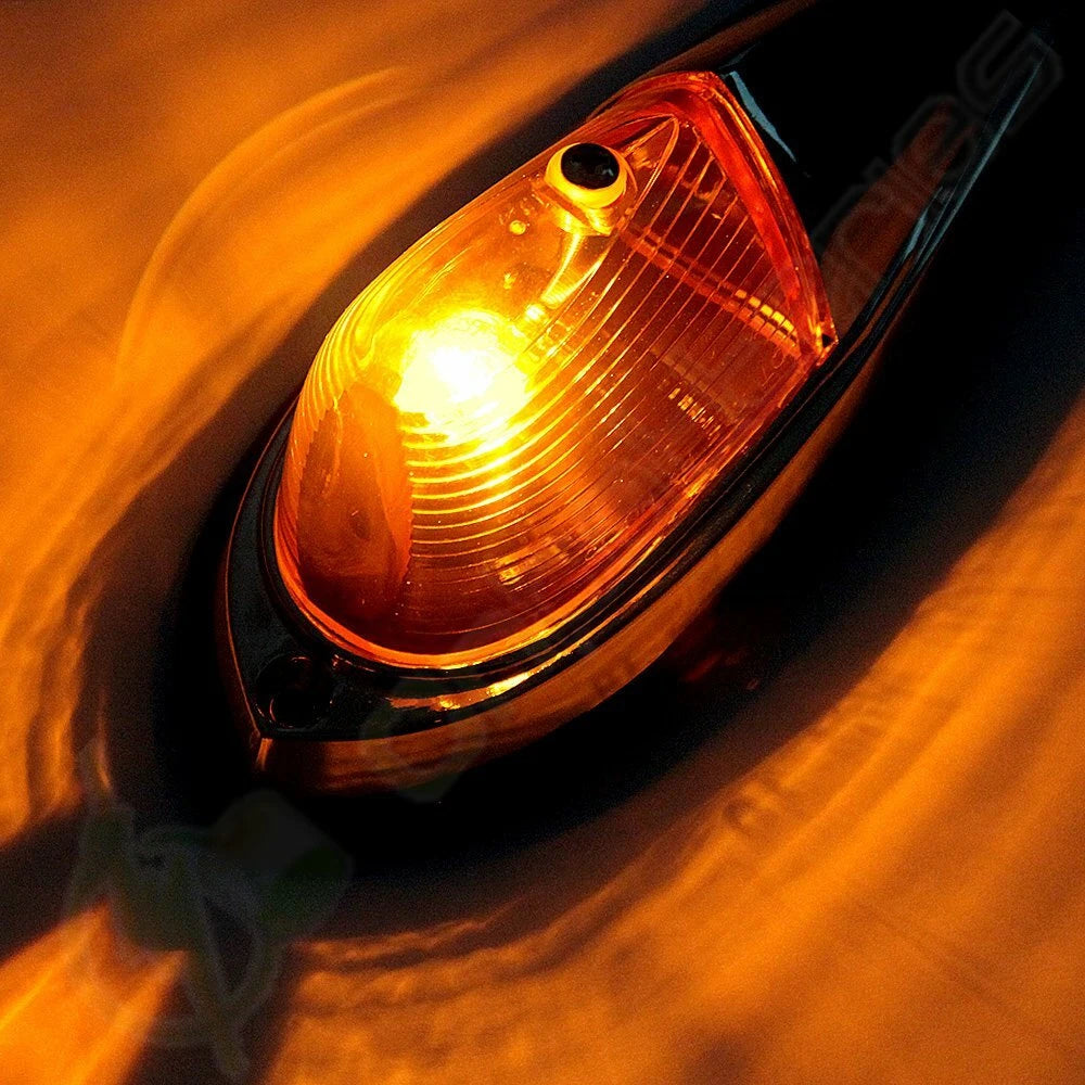 5 Amber Cab Marker Lights + Wiring Kit for Dodge Ram (1972–1993)