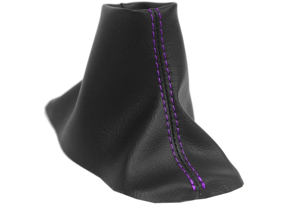 Leather Automatic Shift Boot Cover for Ford F150 (2015–2020) Purple Stitch