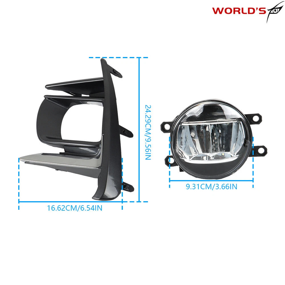 LED DRL Fog Lights for Toyota Sienna (2018–2020)
