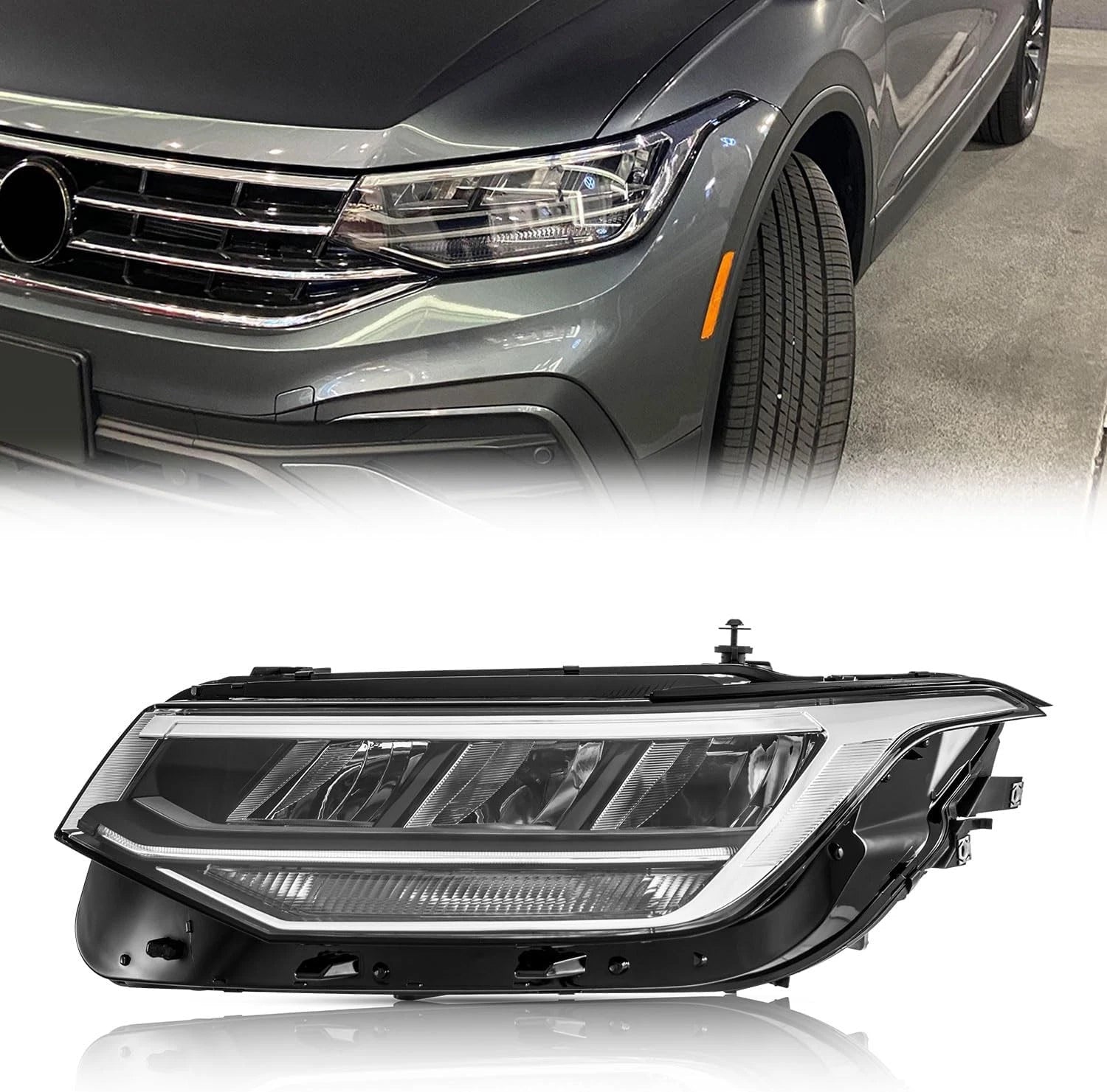 LED Headlight for Volkswagen Tiguan S/SE (2022–2024) W/O AFS Driver Side LH