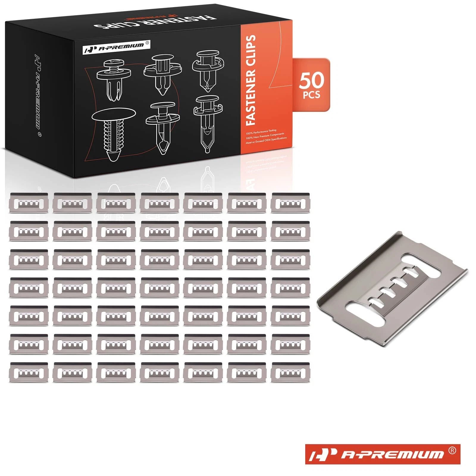 Set of 50 Metal Front & Rear Bumper Clips for Mazda