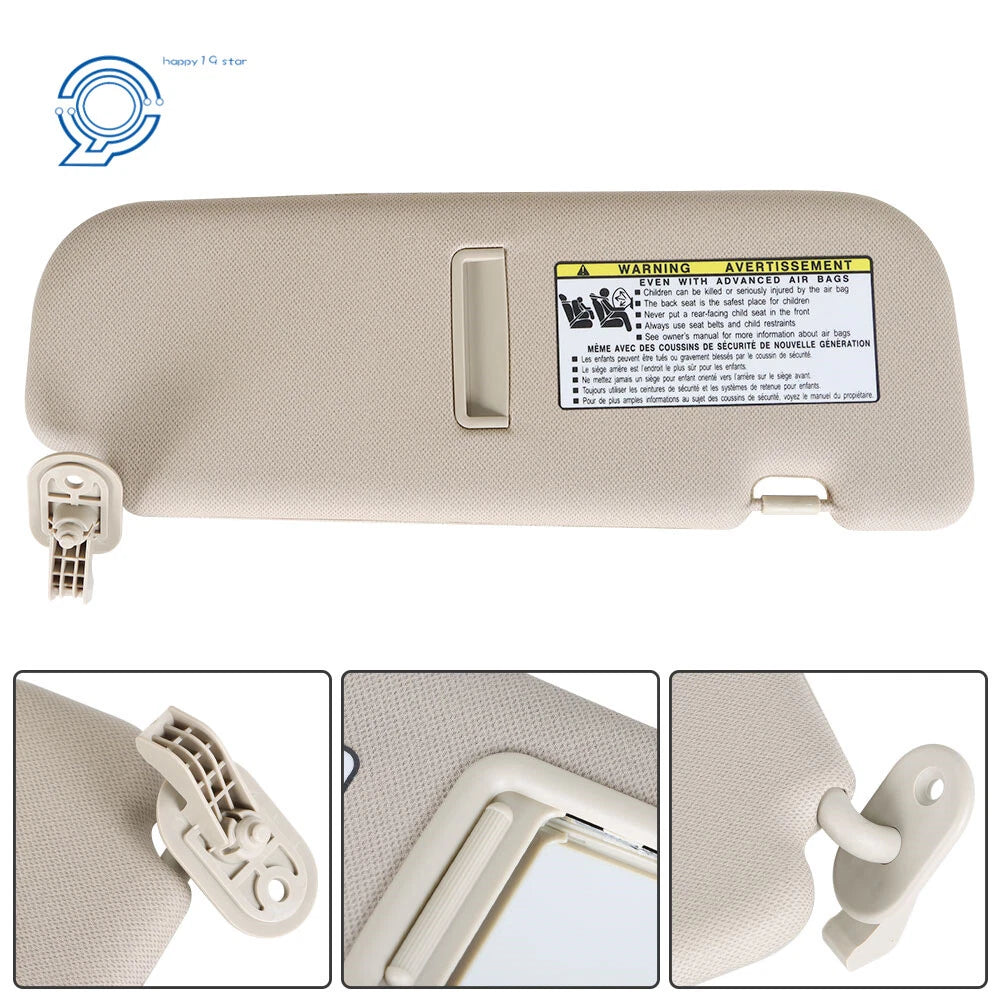 Beige Sun Visor with Makeup Mirror for Hyundai Elantra MD (2011–2015)