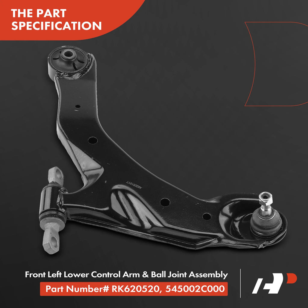 Front Left Lower Control Arm with Ball Joint for Kia Spectra (2000-2009)