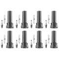 Set of 8 Denso Double Platinum Spark Plugs & Coil Boots for Dodge Dakota (2008)