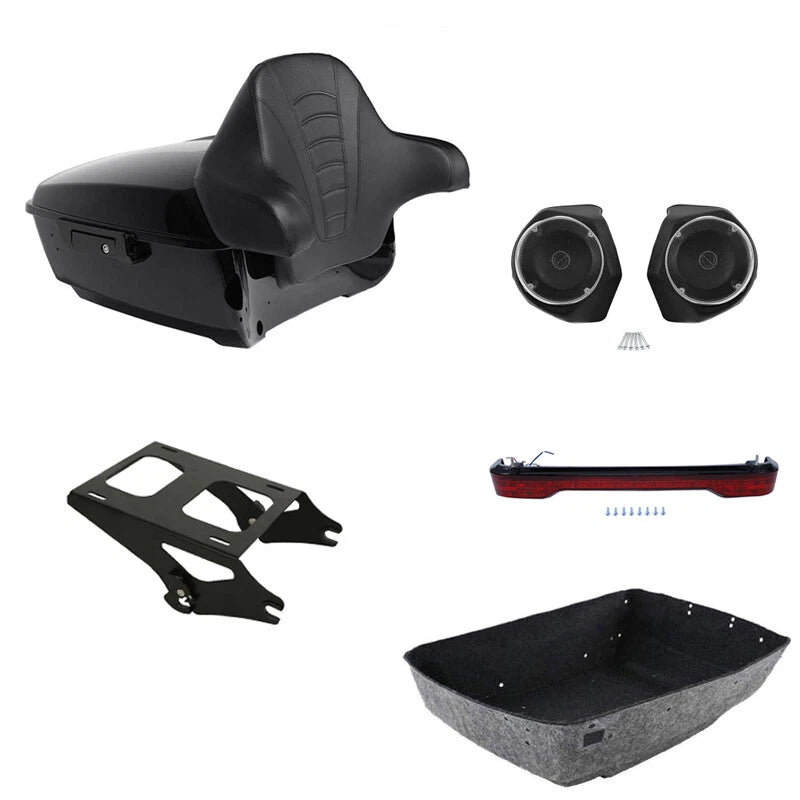 Trunk Backrest Mount Speakers for Harley Touring (2014–2026)