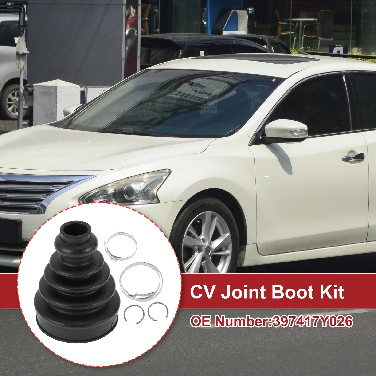 Inner CV Joint Boot Kit with Clamps for Nissan Altima (2002–2006) No.397417Y026