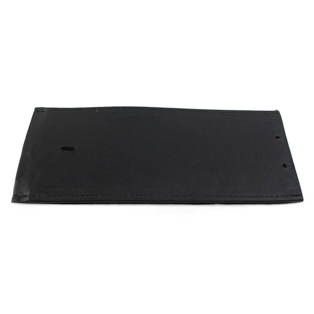 Black Leather Gas Tank Panel Bib for Harley (No Design, Smooth)