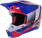 Alpinestars M5 Sail Off-Road Helmet for Large Size (White/Diva Pink/Enamel Blue)
