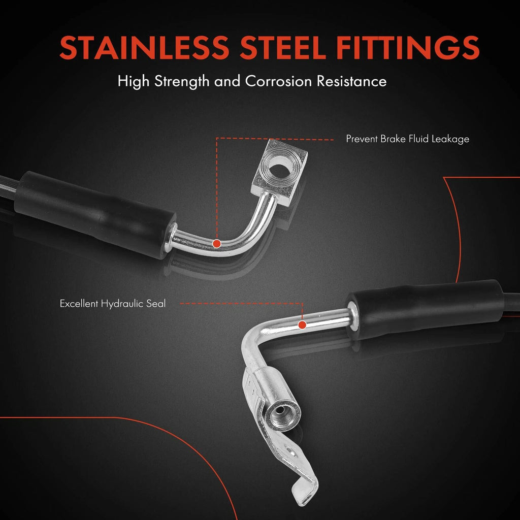 2X Front Brake Hydraulic Hose for Jeep Wrangler (2007)