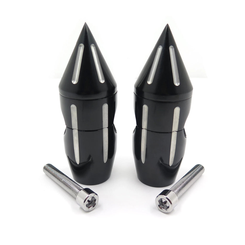 2 1/4" Black Spike Handlebar Risers for Harley Softail Dyna Sportster (Custom)