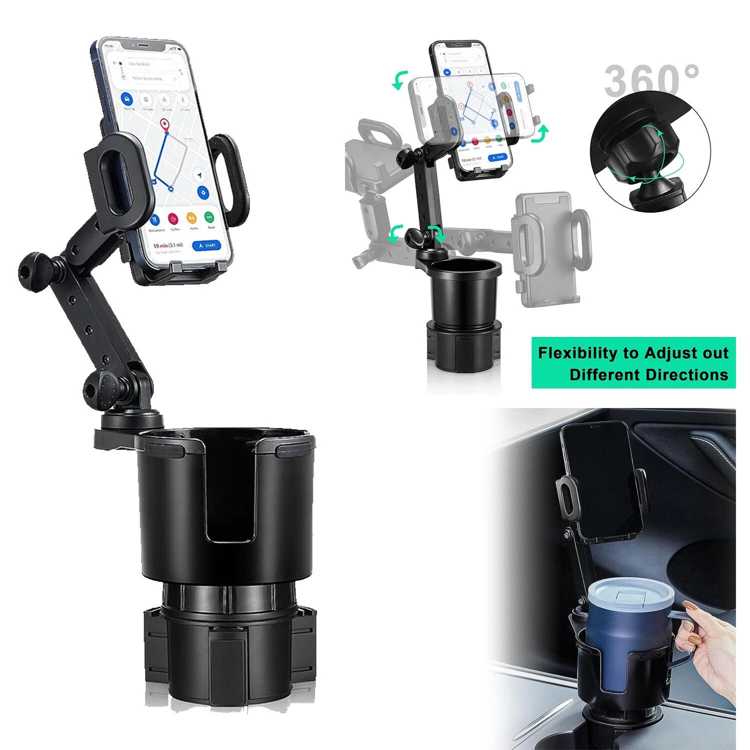 2X Cup Holder Expander for Universal Fit (2010-2023)