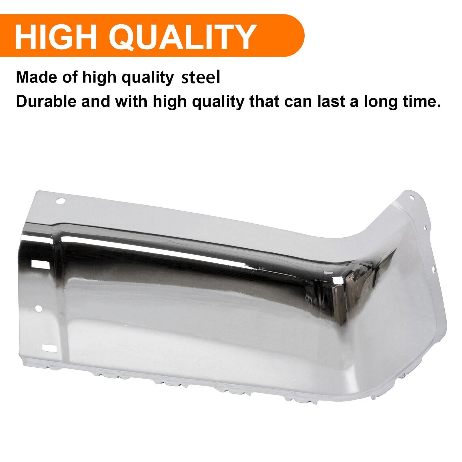 Chrome Rear Bumper End Cap for Chevy Silverado Sierra 1500 (2007–2013)