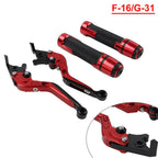 Red Extendable Brake Clutch Levers Grips Set for BMW G310R G310GS (2017-2023)
