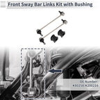 Set of 2 Front Stabilizer Bar Links with Bushings for Jeep Patriot (2007–2017) No.K80258