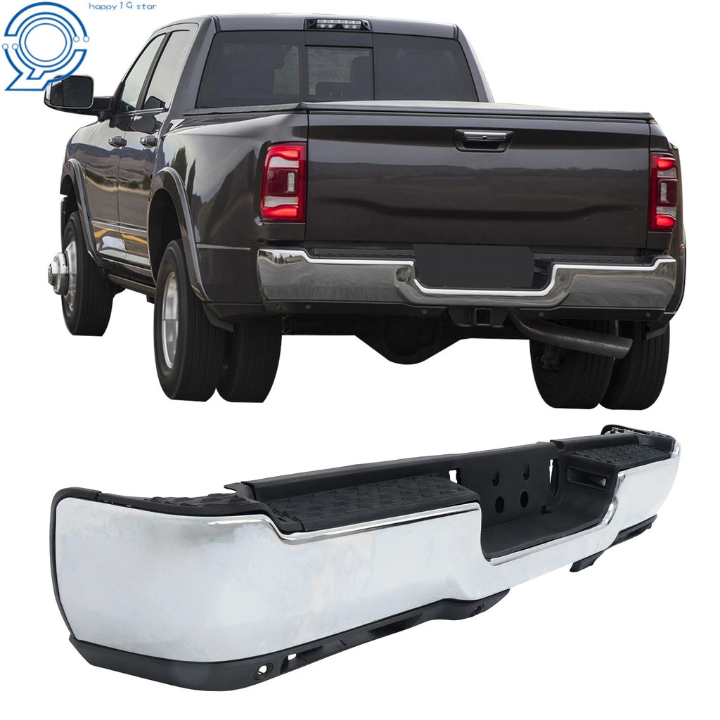 Rear Step Bumper Assembly Chrome Steel for RAM 2500 3500 (2019–2024)