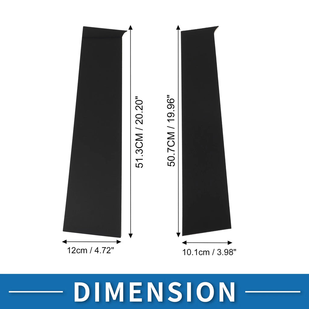 Set of 4 Door Pillar Window Trim for Toyota Tundra (2022–2023) Black