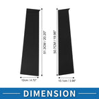 Set of 4 Door Pillar Window Trim for Toyota Tundra (2022–2023) Black
