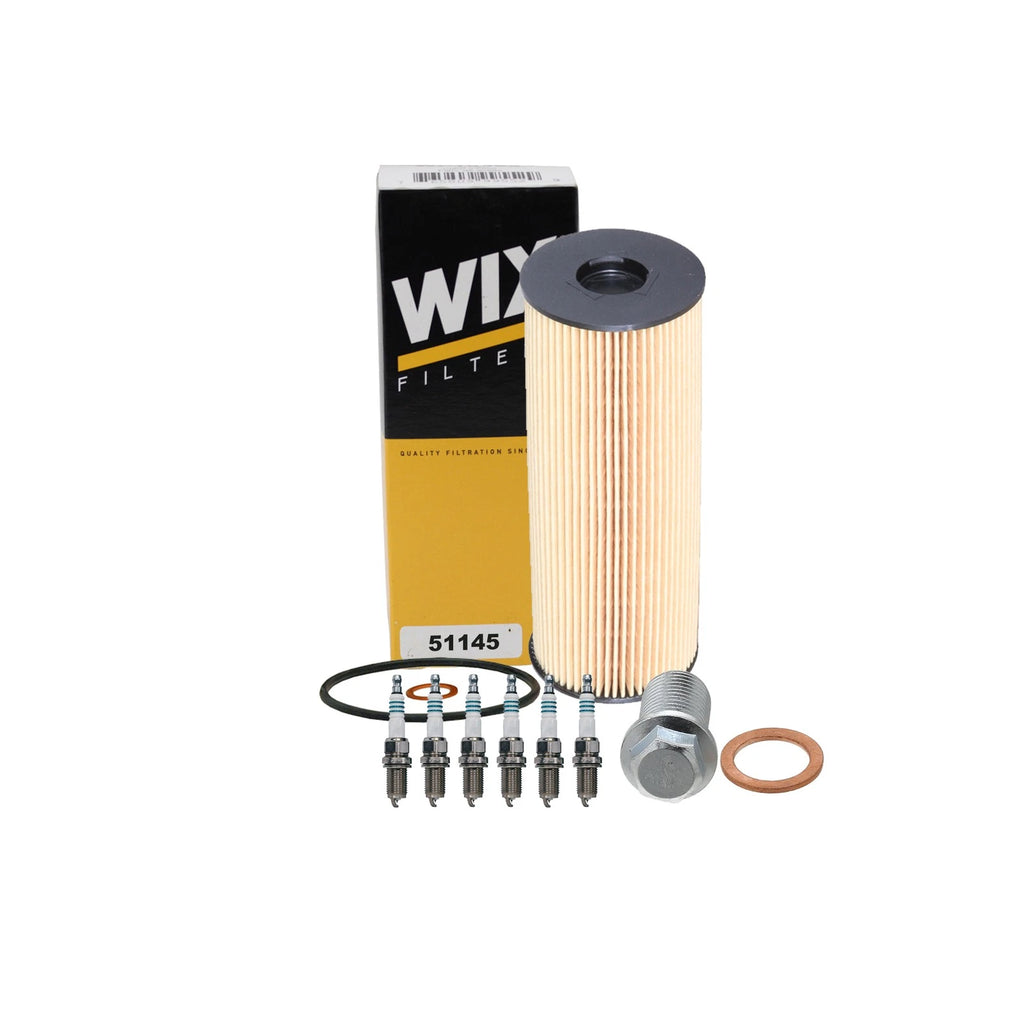 Wix Engine Oil Filter & Denso 6 Iridium Spark Plugs for W140 S320 (1992–1999)