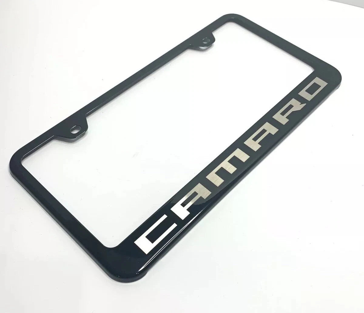 License Plate Frame Black Stainless Steel for Chevrolet Camaro (2010–2025)