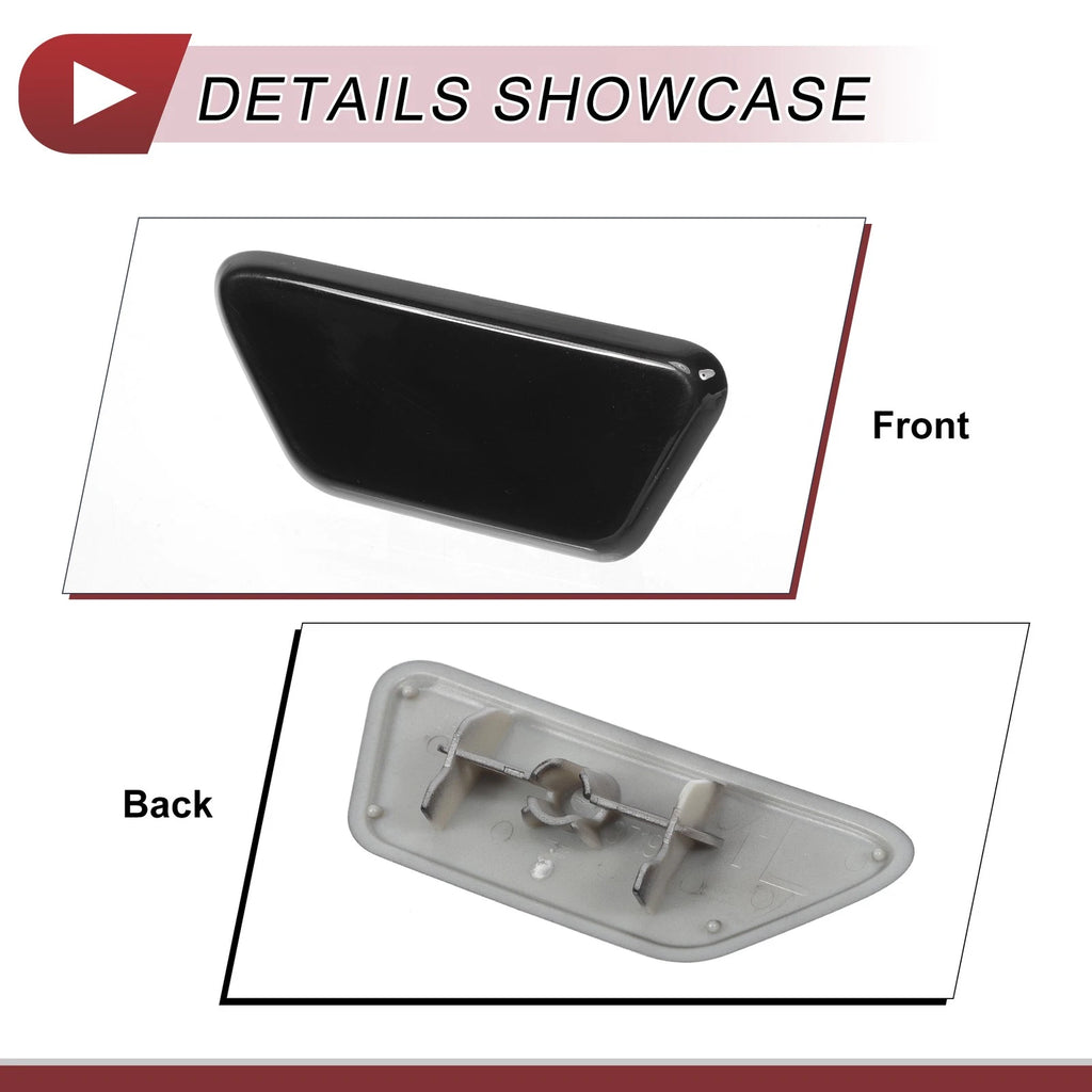 Front Left Washer Nozzle Cover Cap for Mitsubishi Outlander XL (2013–2015) Black