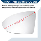 Heated Left Side Mirror Glass for Volkswagen Golf Sportsvan (2014–2020)