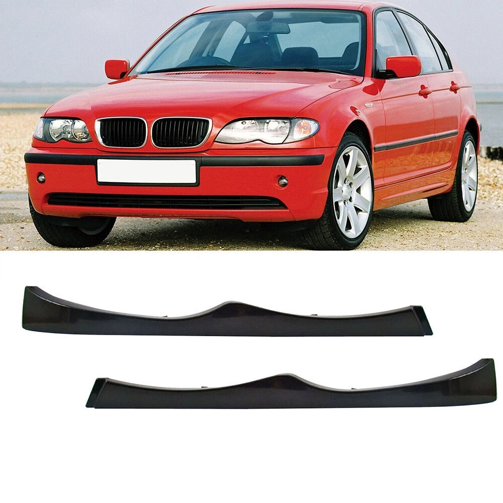 2X Headlight Eyebrow Eyelid Cover Trim for BMW E46 325i 325xi (1998–2006)