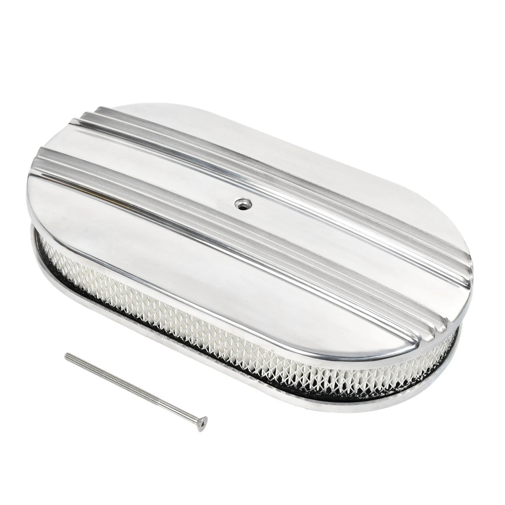 15" Aluminum Oval Air Cleaner Assembly for SBC Chevy Ford (1960–2023)
