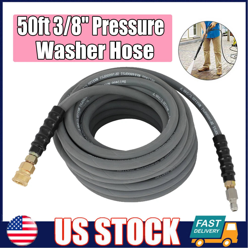 3/8" Pressure Washer Hose for Various Models (4000psi, 50 ft)