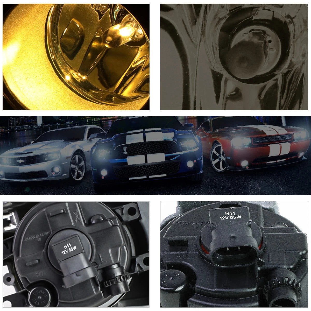Smoked Lens Fog Lights for Toyota Prius (2010–2012) W/Switch, Bezel, Harness